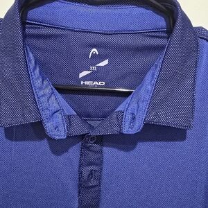 HEAD Men's Navy and Royal Blue Polo